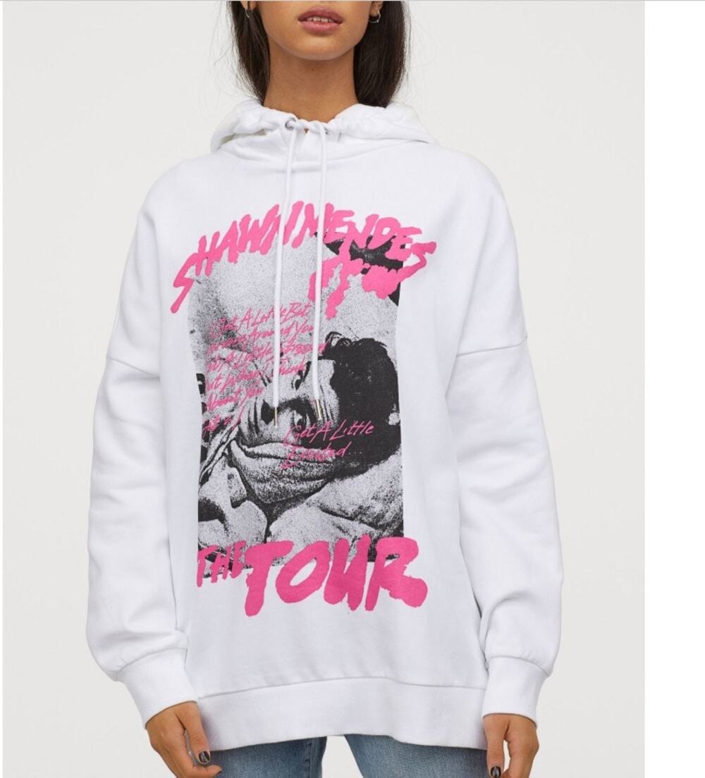Shawn Mendez The Tour LS White Unisex Hoodie "Youth" - Size XL